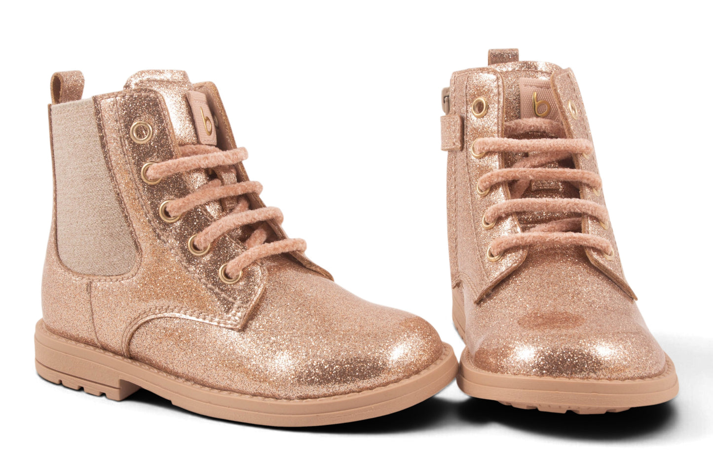 Biker Goud Glitter Lak Elastiek Opzij