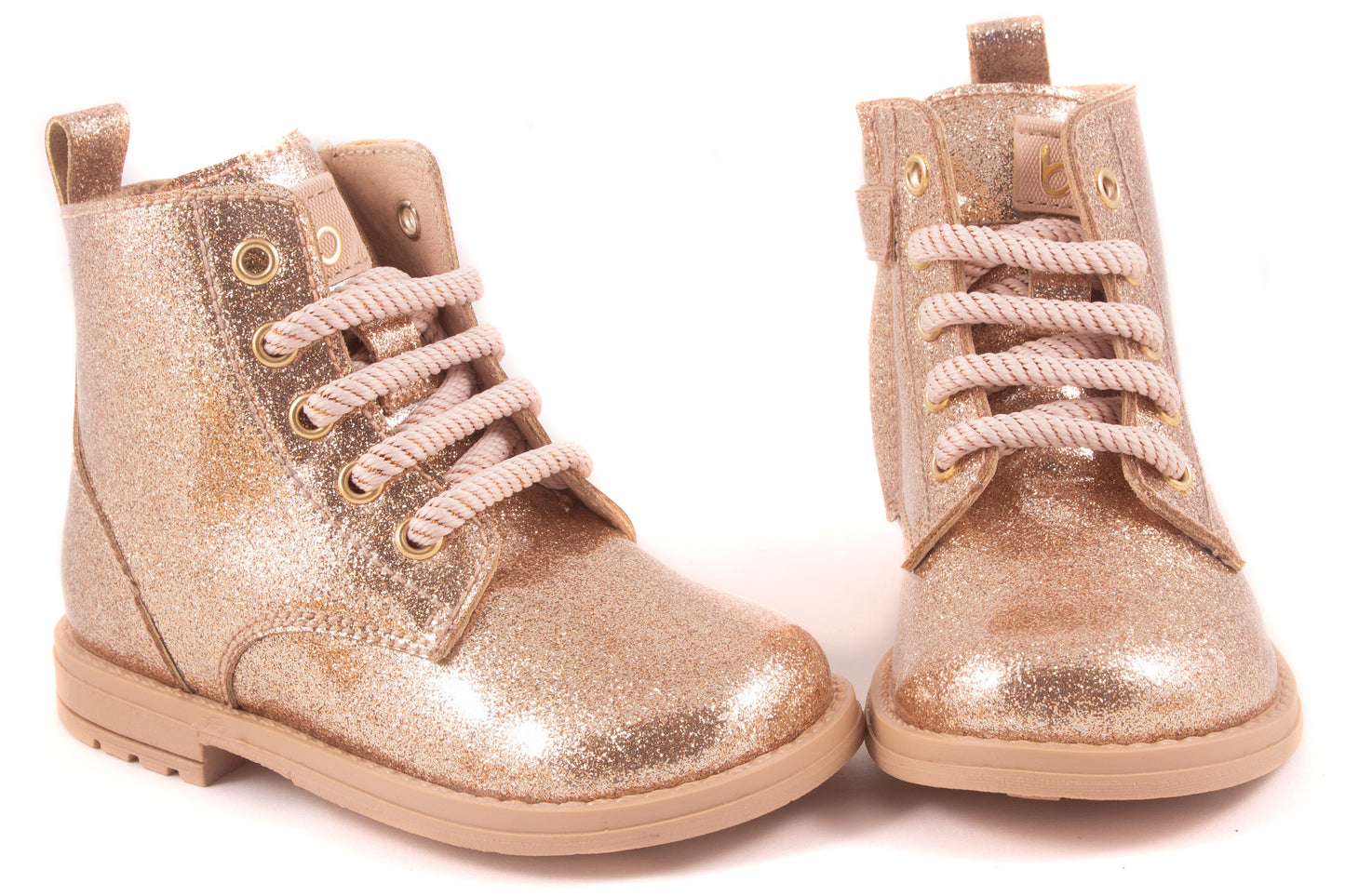 Laarsje Biker Goud Glitter Lak