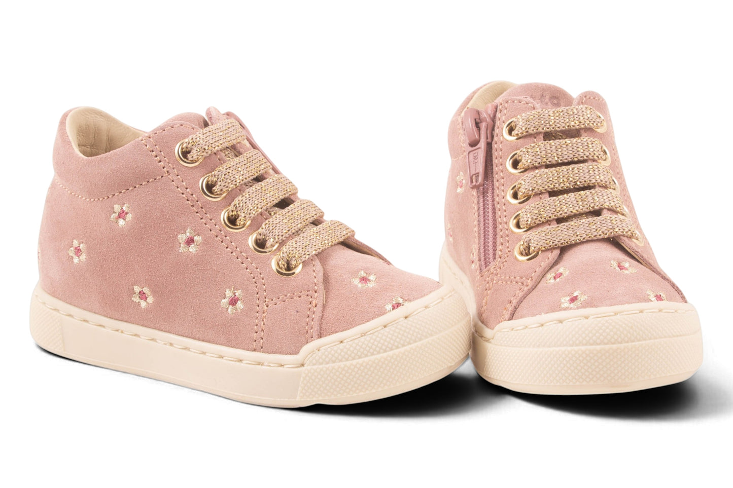 Rubber Tip Roze Nubuck Bloemen