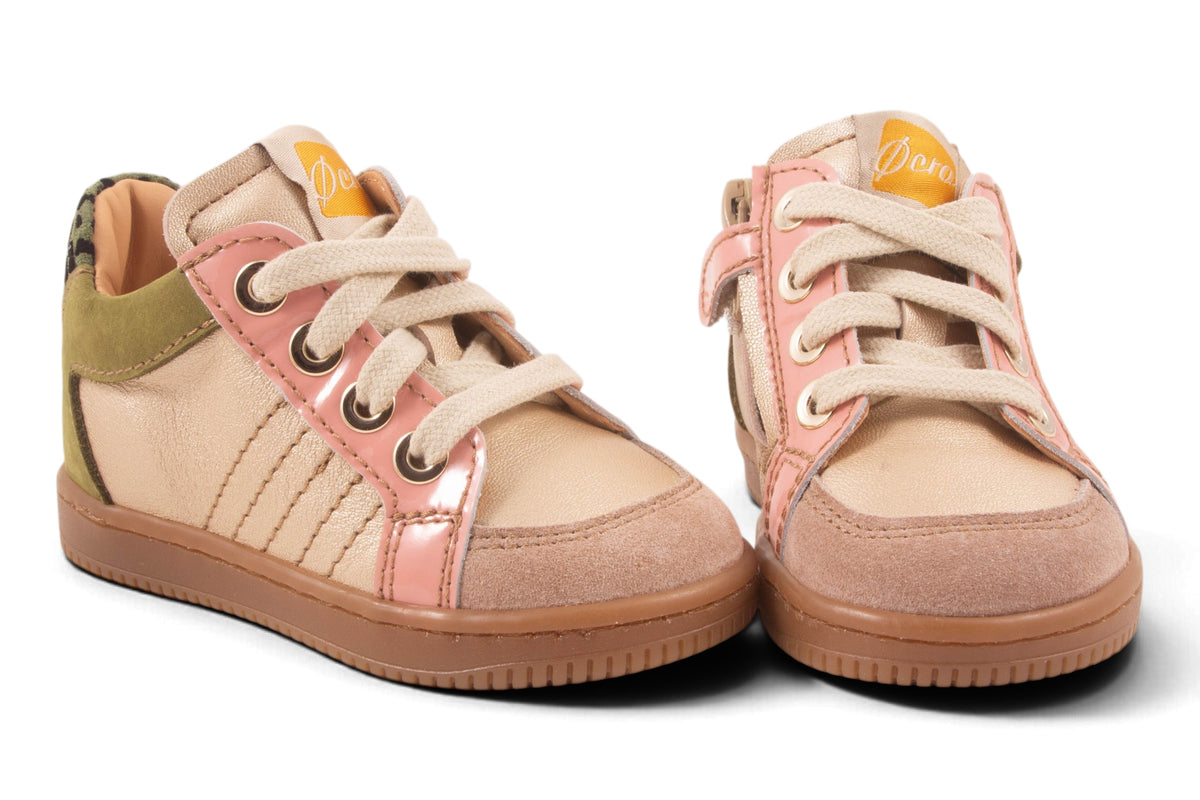 Basket Goud Metalic Roze Lak Kaki Leopard Achter