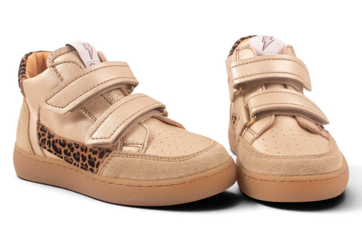 Velcro Goud Metalic Leopard Streep