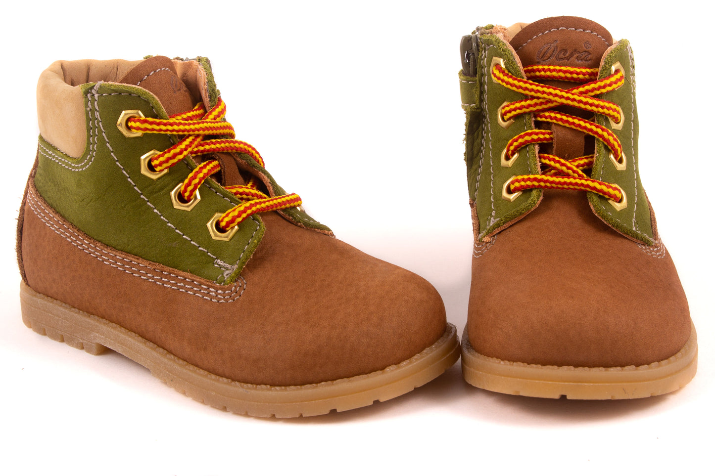 Sneaker Bottine Bruin Nubuck Groen Boven