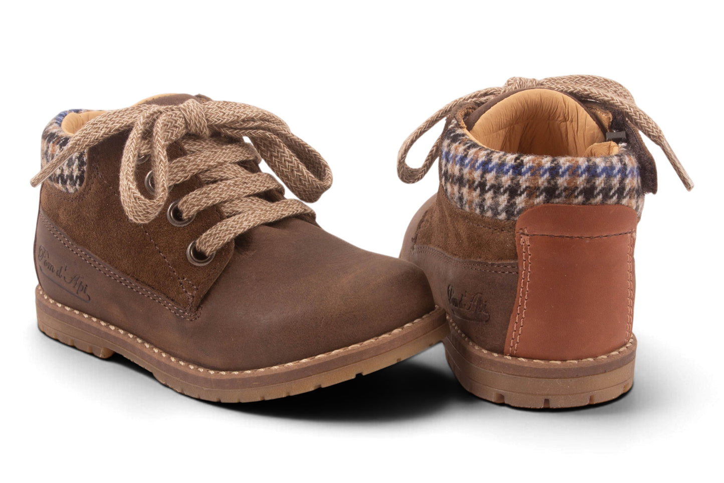 Donkerbruin Leder Pieddepoul Accent Boven