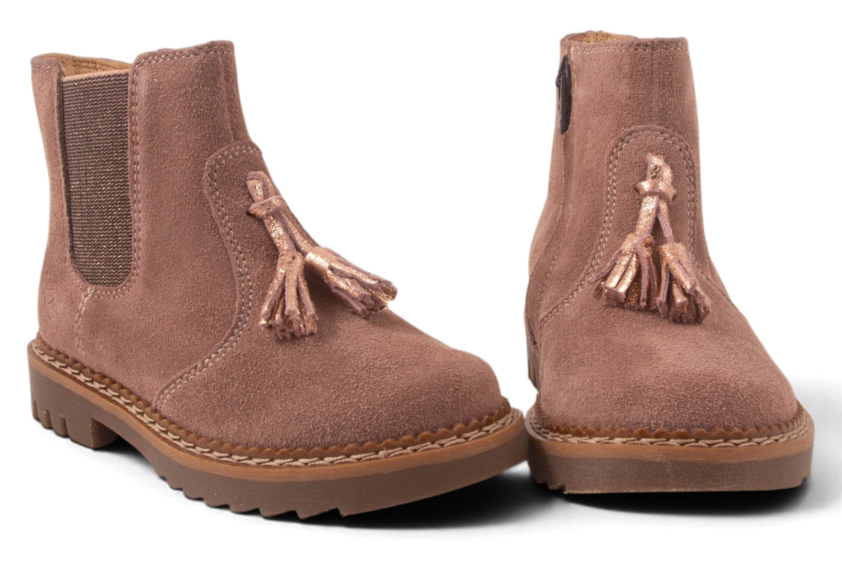 Roze Nubuck Kwastjes Vooraan