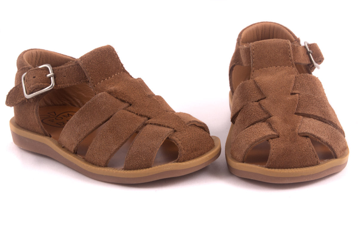 Sandaal Gesloten Cognac Nubuck