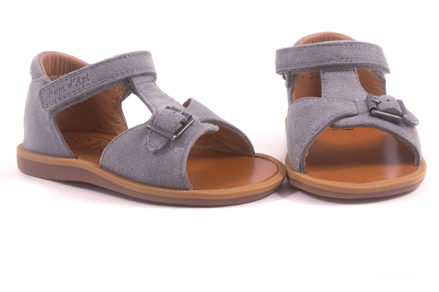 Sandaal Gespje Vooraan Blauw Nubuck