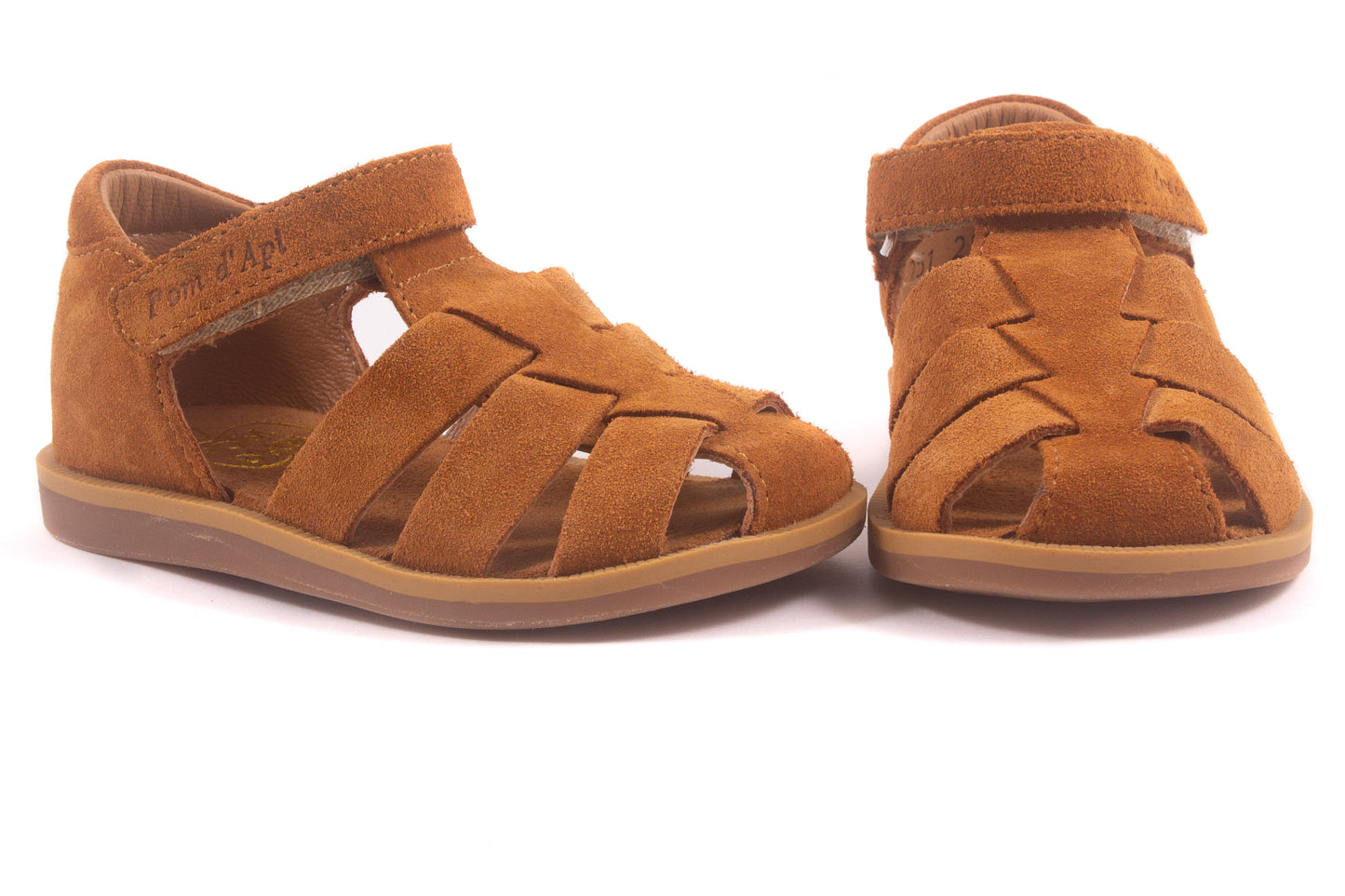 Sandaal Gesloten Zachte Zool Cognac Nubuck