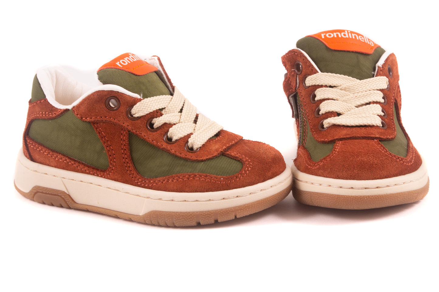 Sneaker Bruin Nubuck Groen Detail