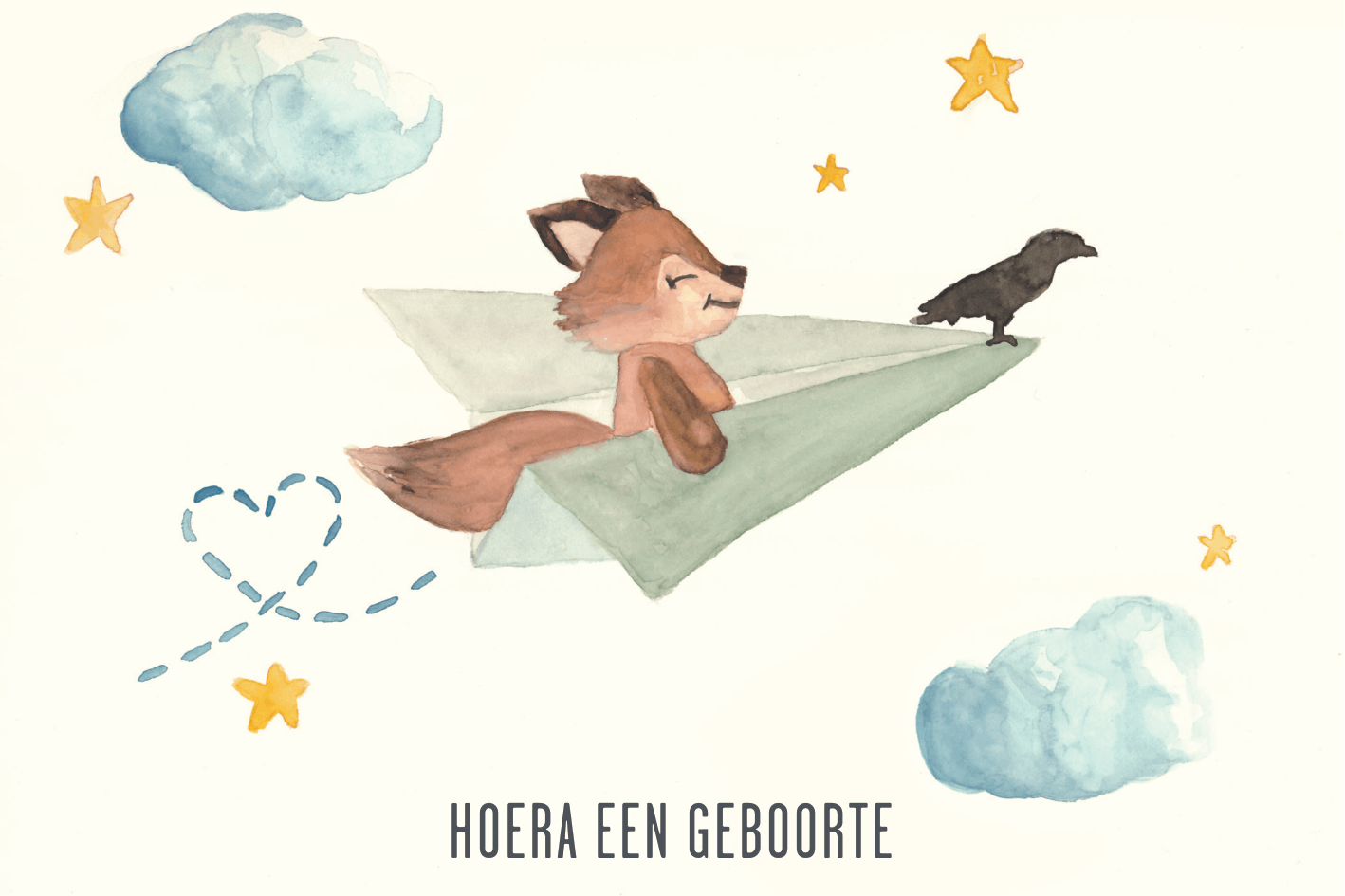 Raaf & Vos - Cadeaubon - Fysiek - Hoera een geboorte