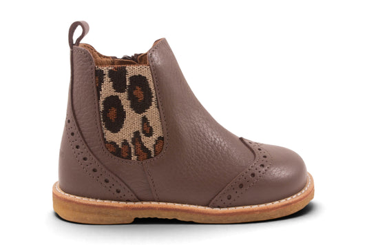 Rits Taupe Leopard Elastiek