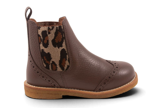 Taupe Leopard Elastiek