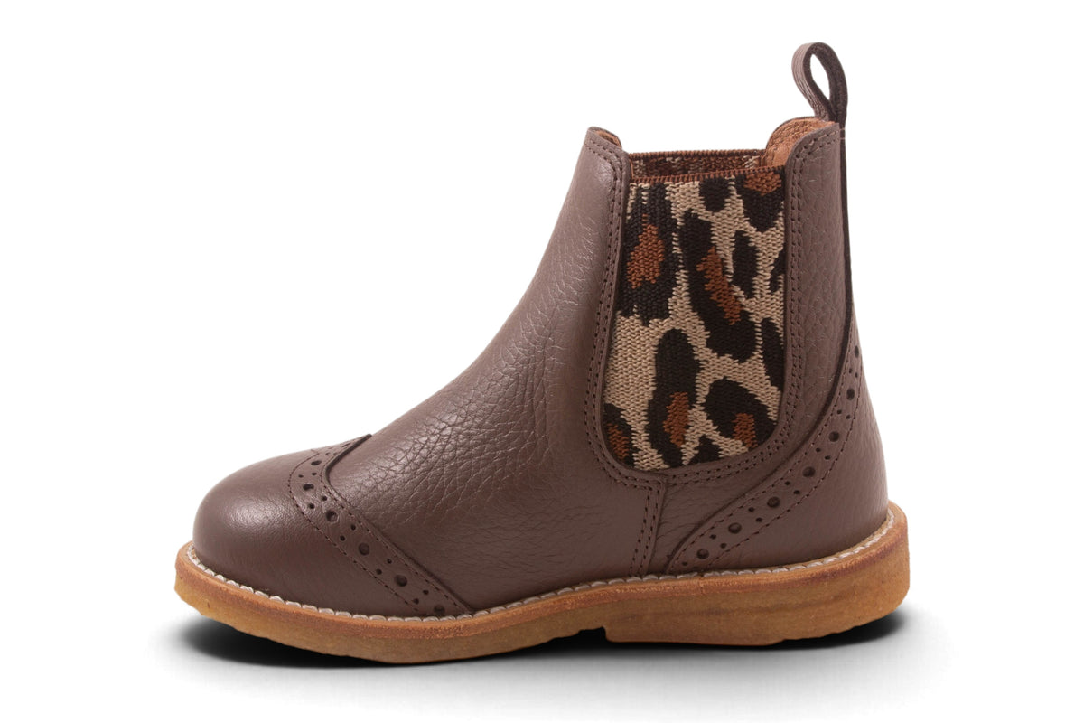 Taupe Leopard Elastiek