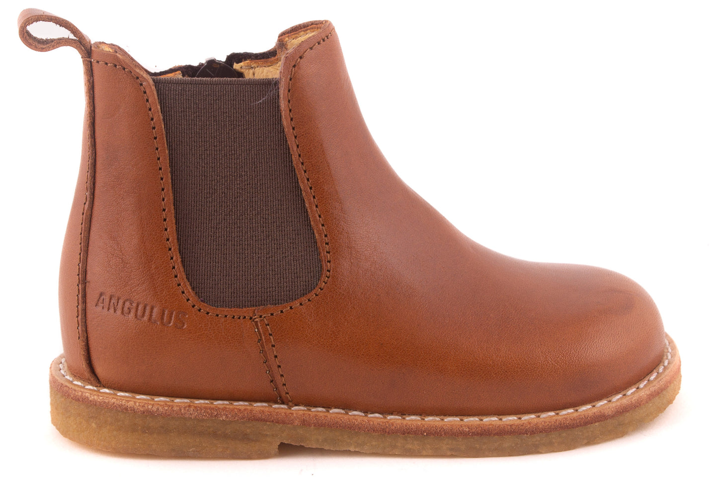 Laarsje Rits Cognac Leder
