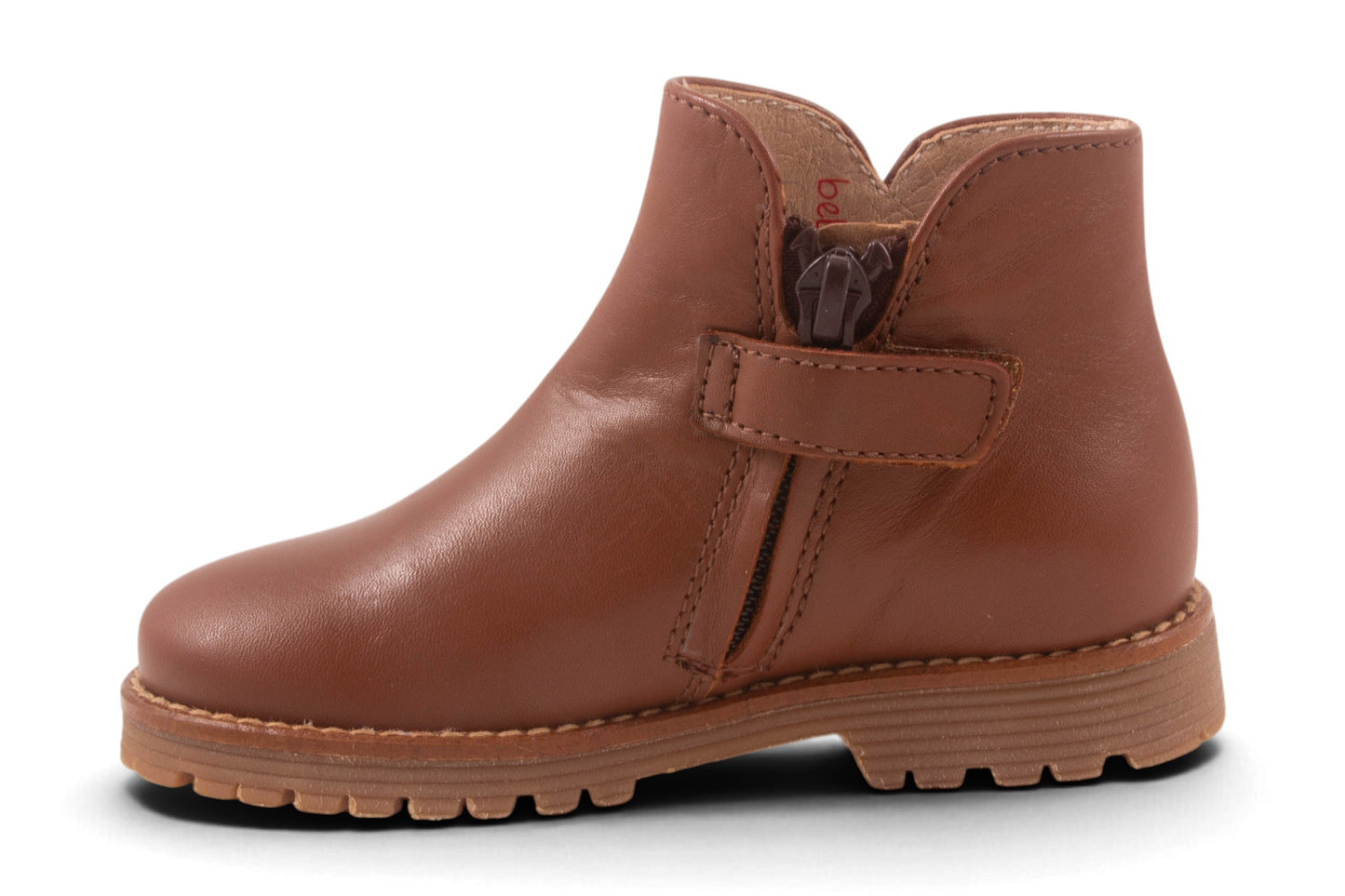 Cognac Leder Glitter Hart Opzij