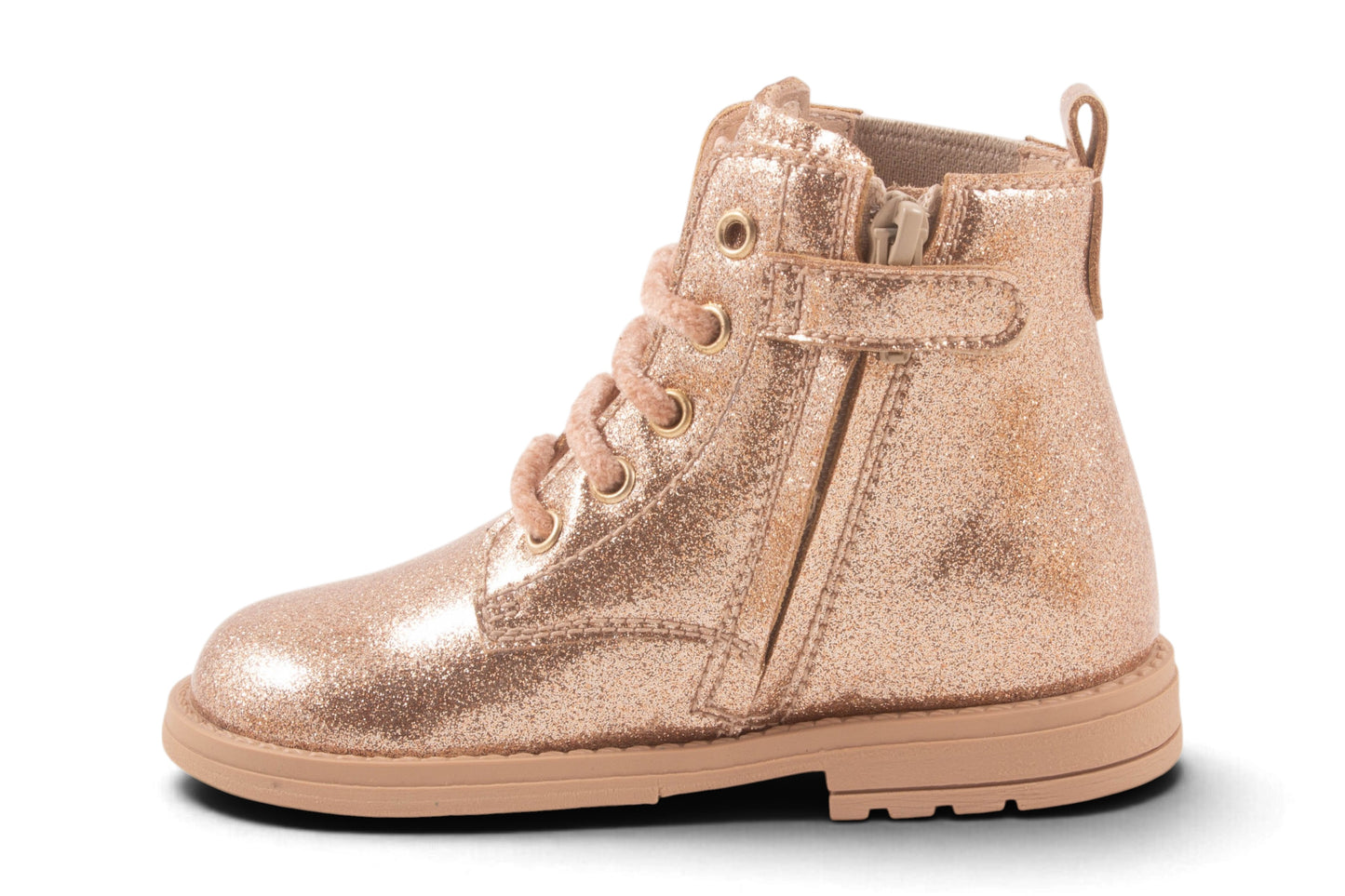 Biker Goud Glitter Lak Elastiek Opzij