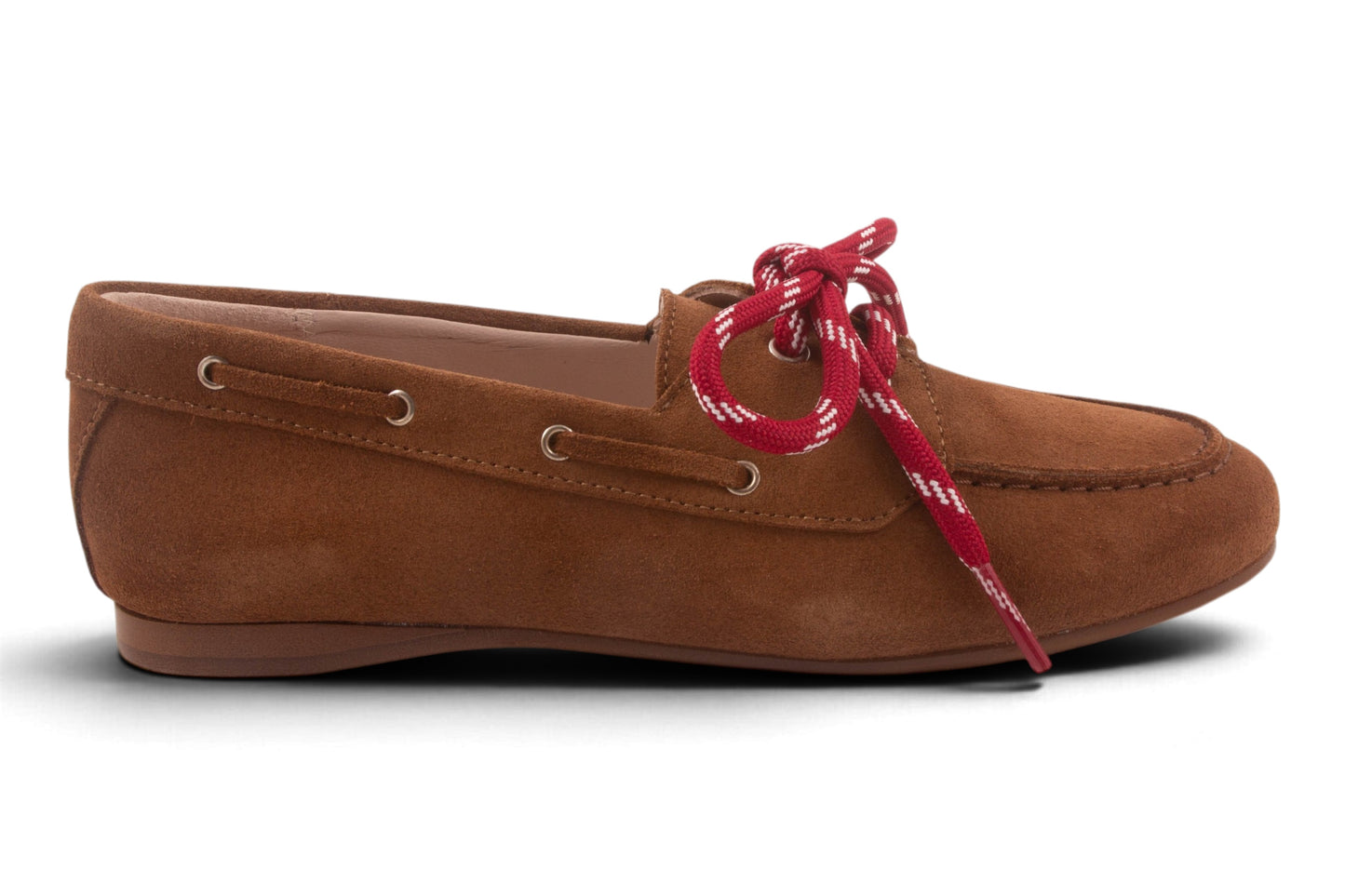Loafer Cognac Nubuck Rode Veter