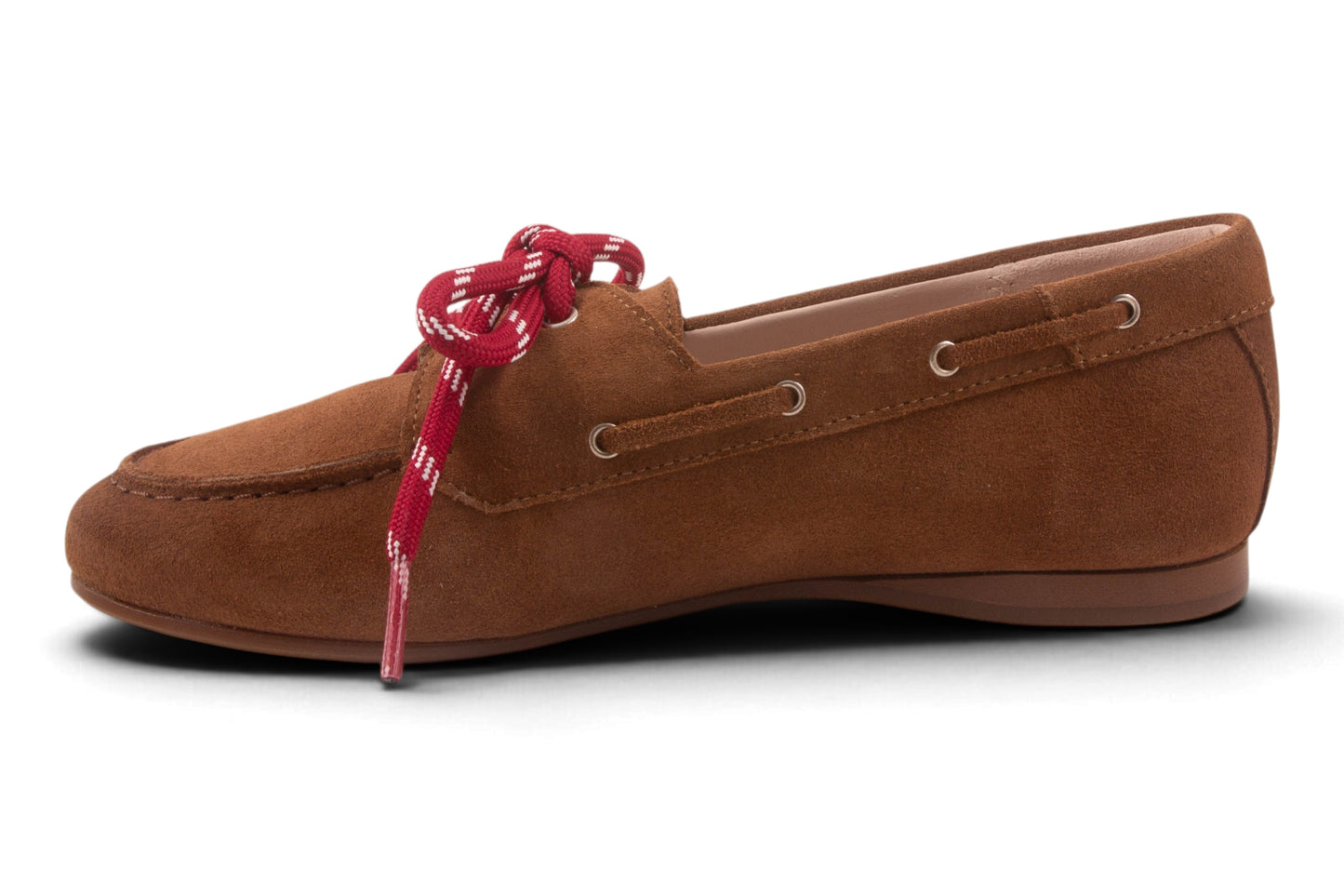 Loafer Cognac Nubuck Rode Veter