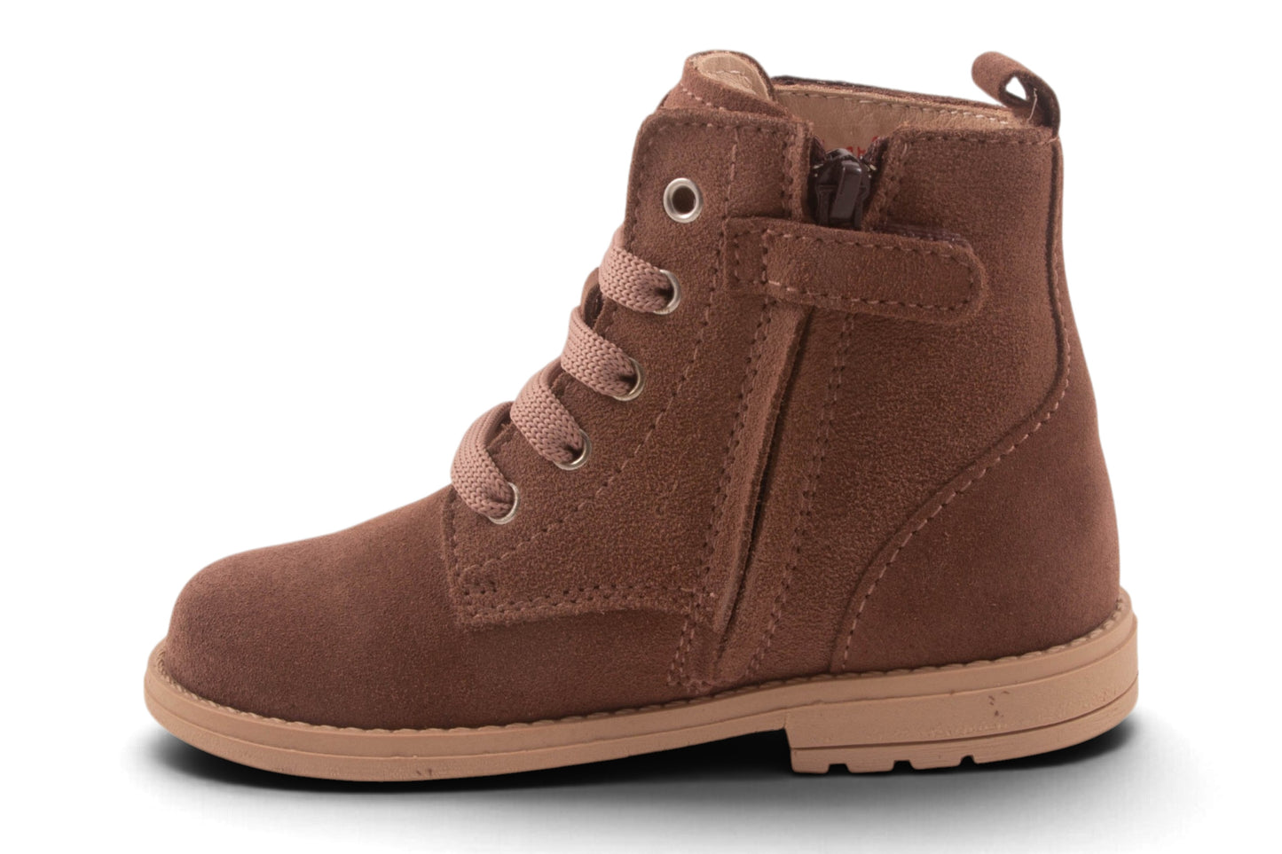 Biker Roze Nubuck Glitter Hartjes