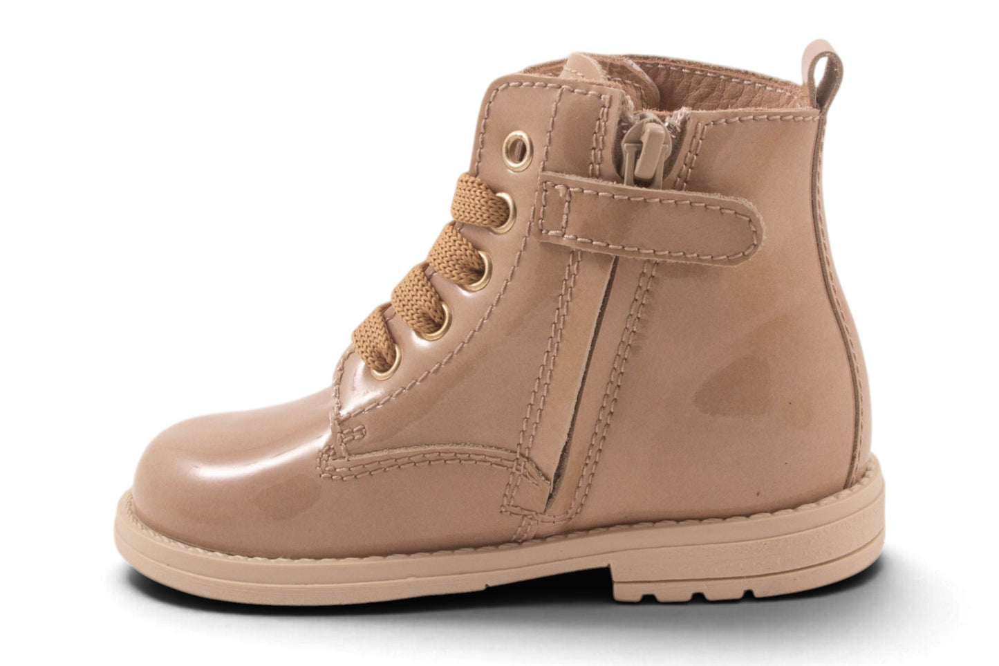 Biker Beige Lak Poesje Opzij