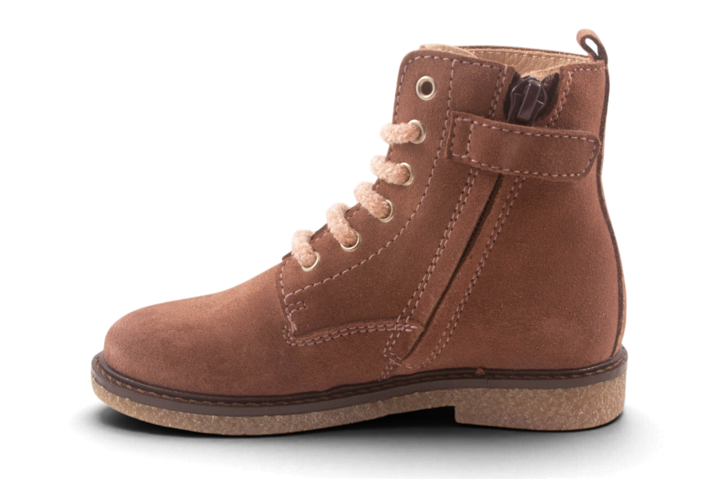 Biker Groot Roze Nubuck Poes Opzij