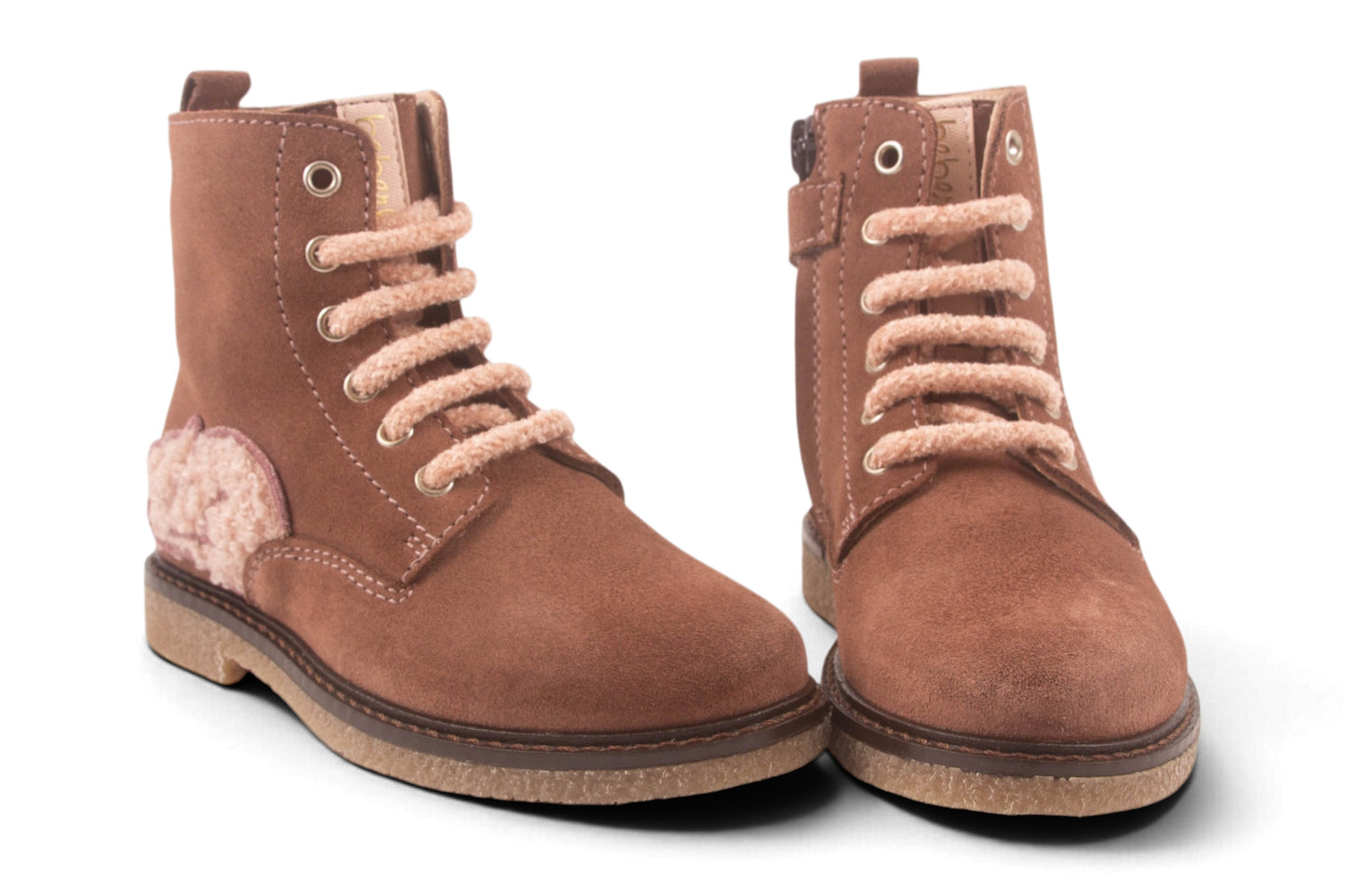 Biker Groot Roze Nubuck Poes Opzij