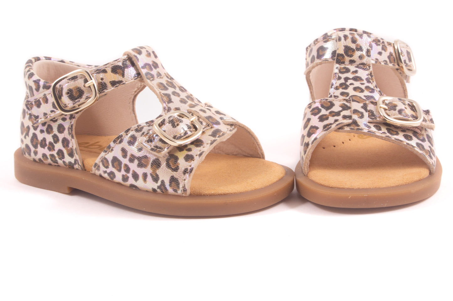 Sandaal Leopard Leder