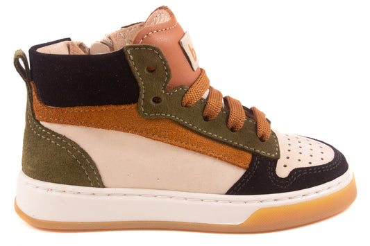 Sneaker Wit Leder Groen Zwart Nubuck Bruin Streep
