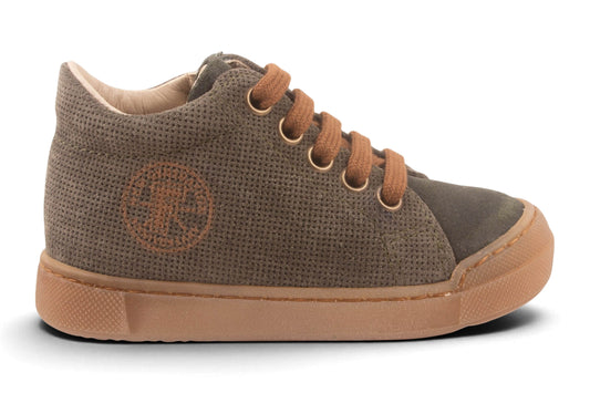 Bruine Rubber Tip Bosgroen Nubuck