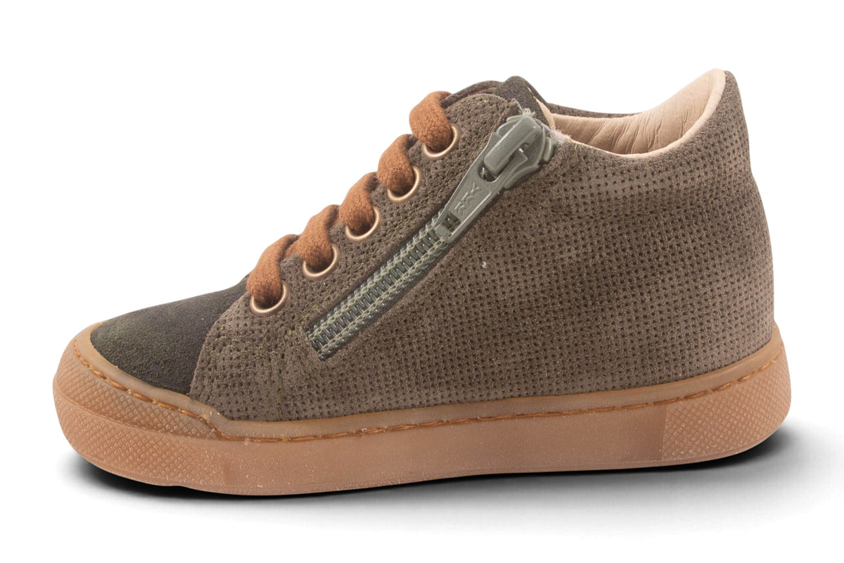 Bruine Rubber Tip Bosgroen Nubuck
