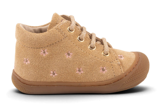 Cognac Nubuck Bloemen