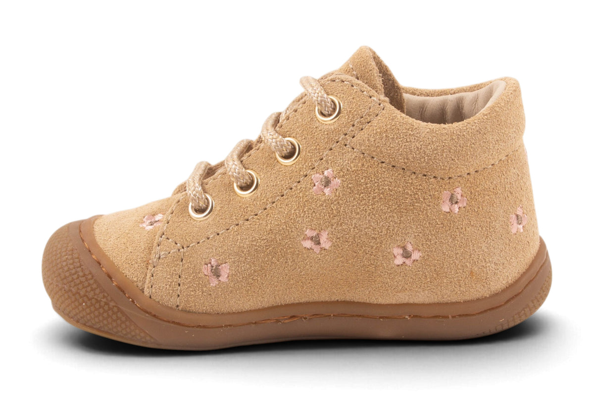 Cognac Nubuck Bloemen