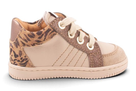 Basket Beige Glitter Rand Leopard Achter