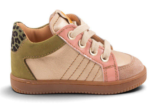 Basket Goud Metalic Roze Lak Kaki Leopard Achter