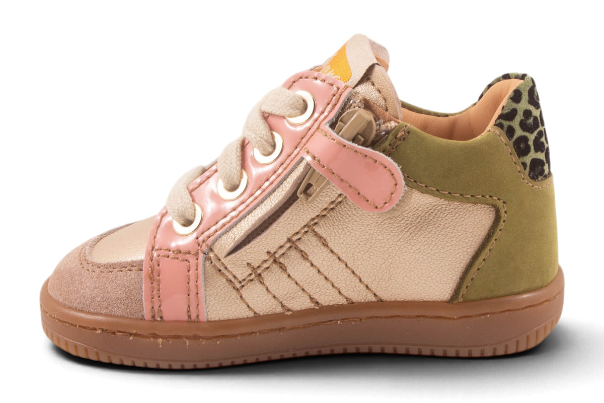 Basket Goud Metalic Roze Lak Kaki Leopard Achter