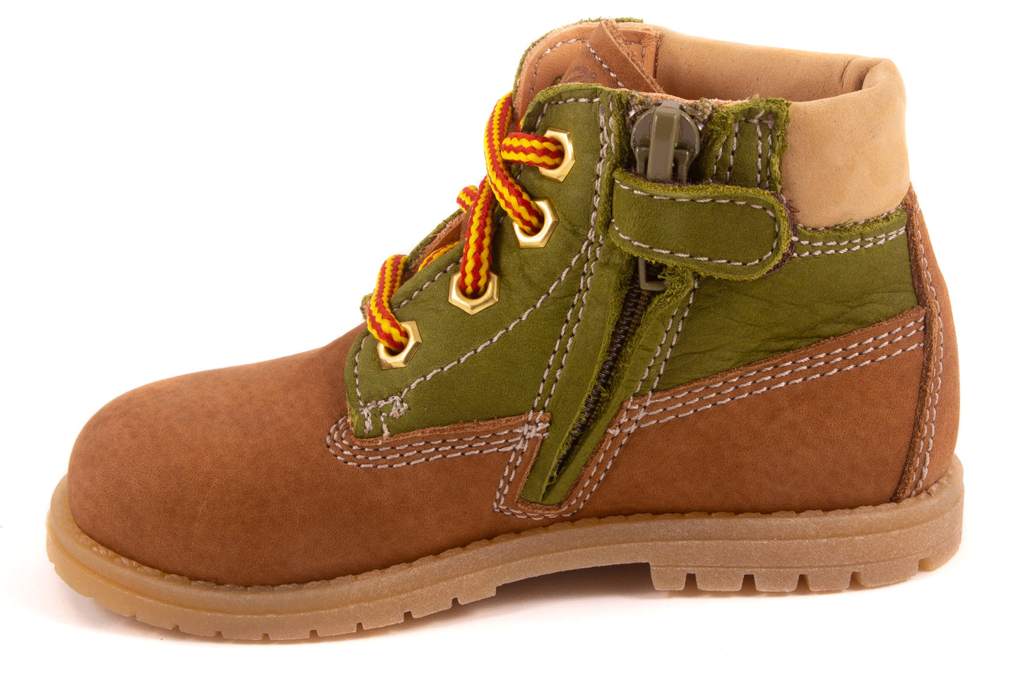 Sneaker Bottine Bruin Nubuck Groen Boven
