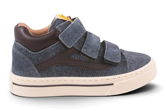 Velcro Blauw Print Zwart Streep Opzij