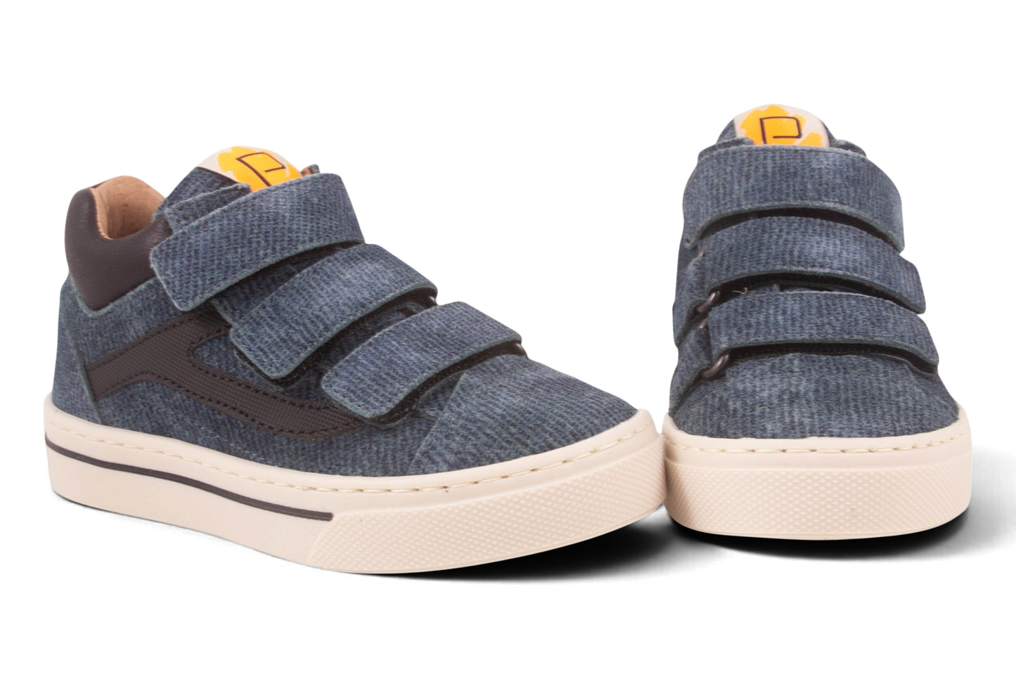 Velcro Blauw Print Zwart Streep Opzij