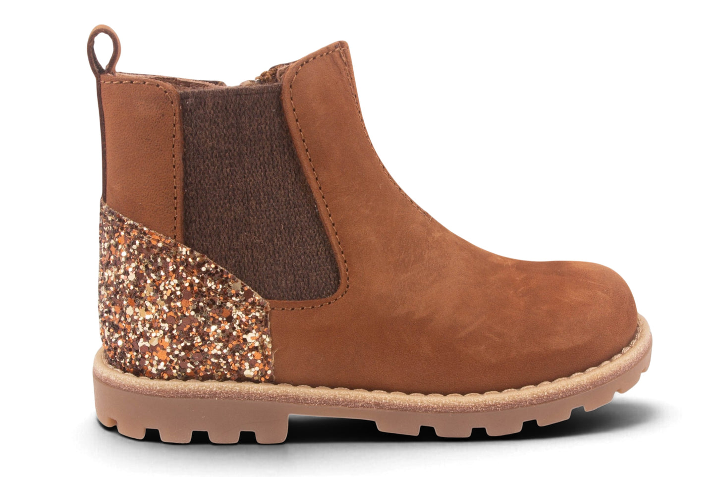 Bruin Nubuck Glitter Achter
