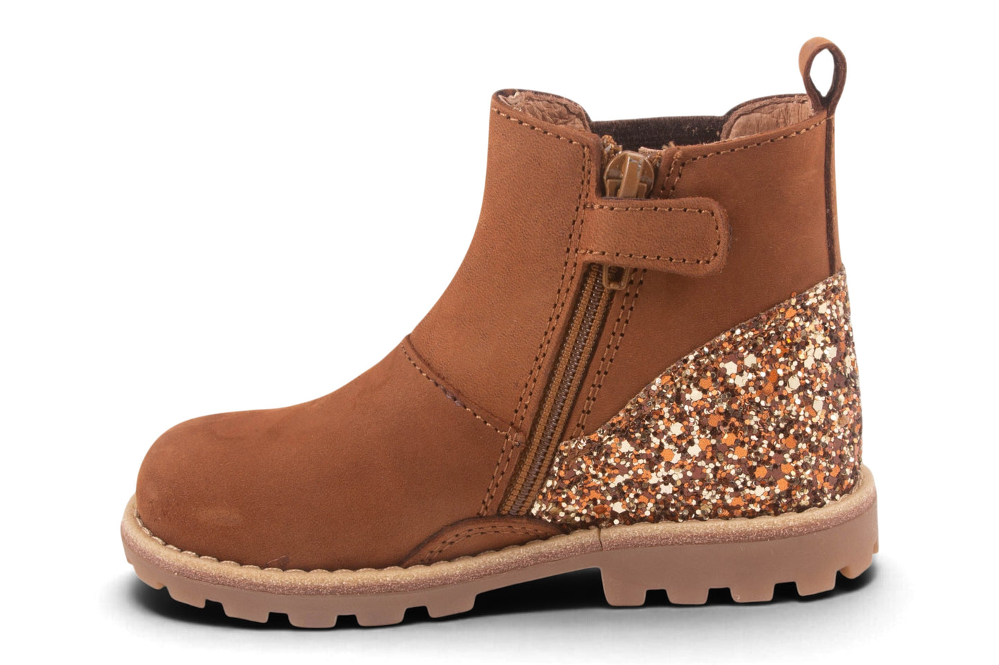 Bruin Nubuck Glitter Achter