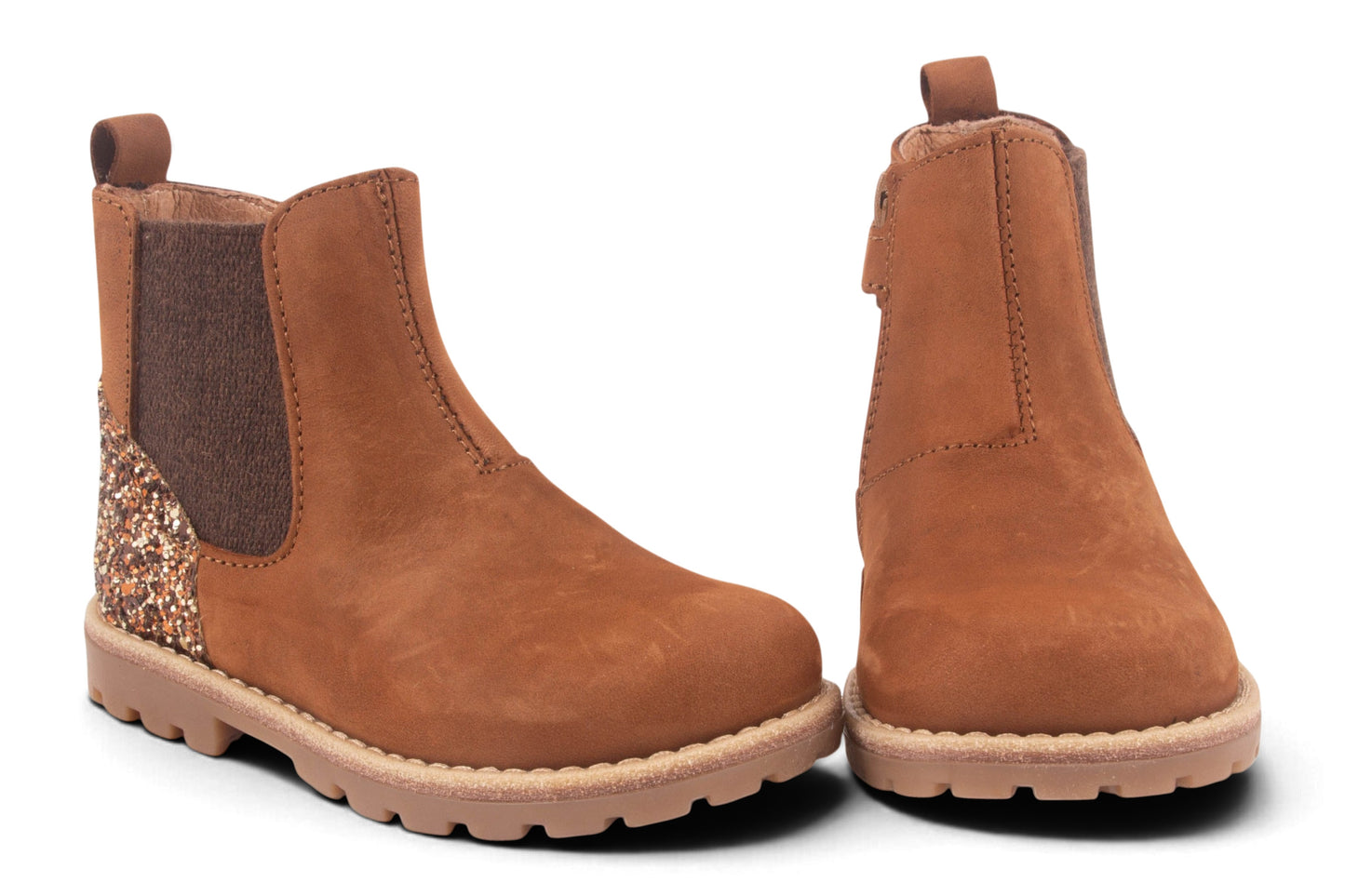 Bruin Nubuck Glitter Achter