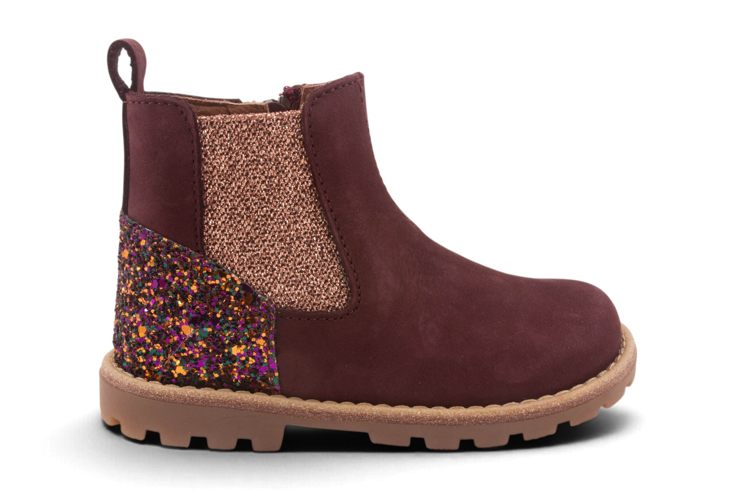 Bordeuax Nubuck Glitter Achter
