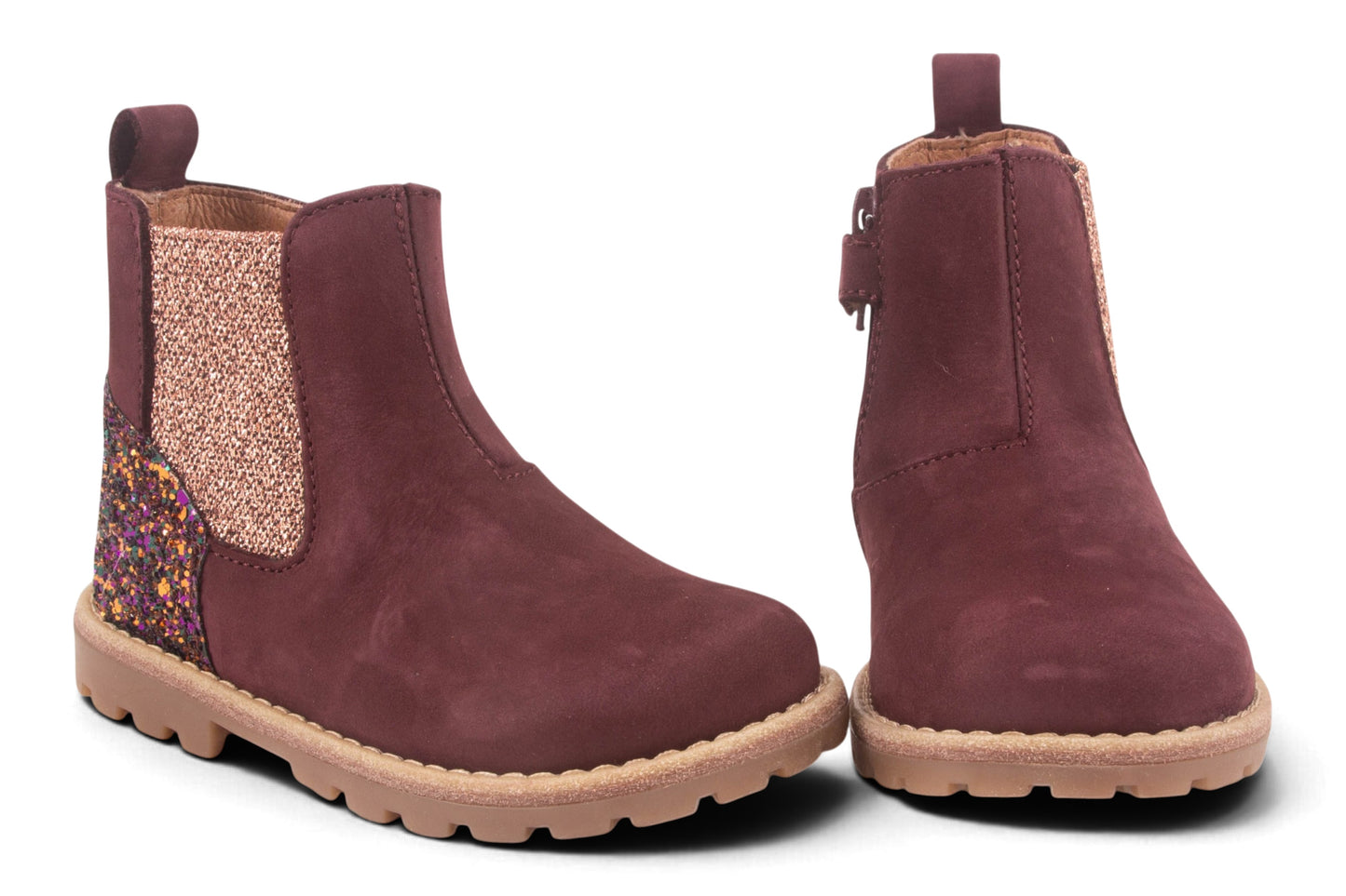 Bordeuax Nubuck Glitter Achter