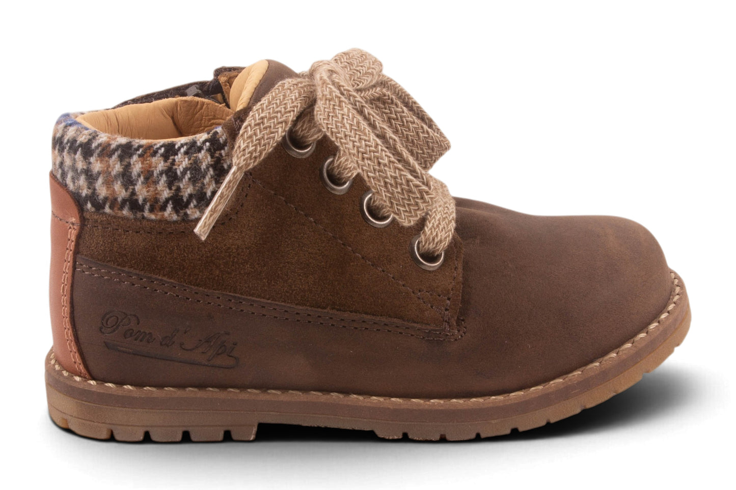 Donkerbruin Leder Pieddepoul Accent Boven