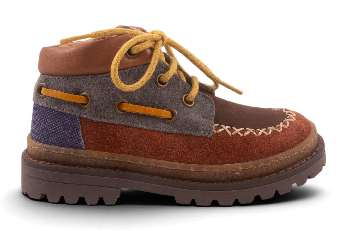 Donkerbruin Leder Pieddepoul Accent Boven