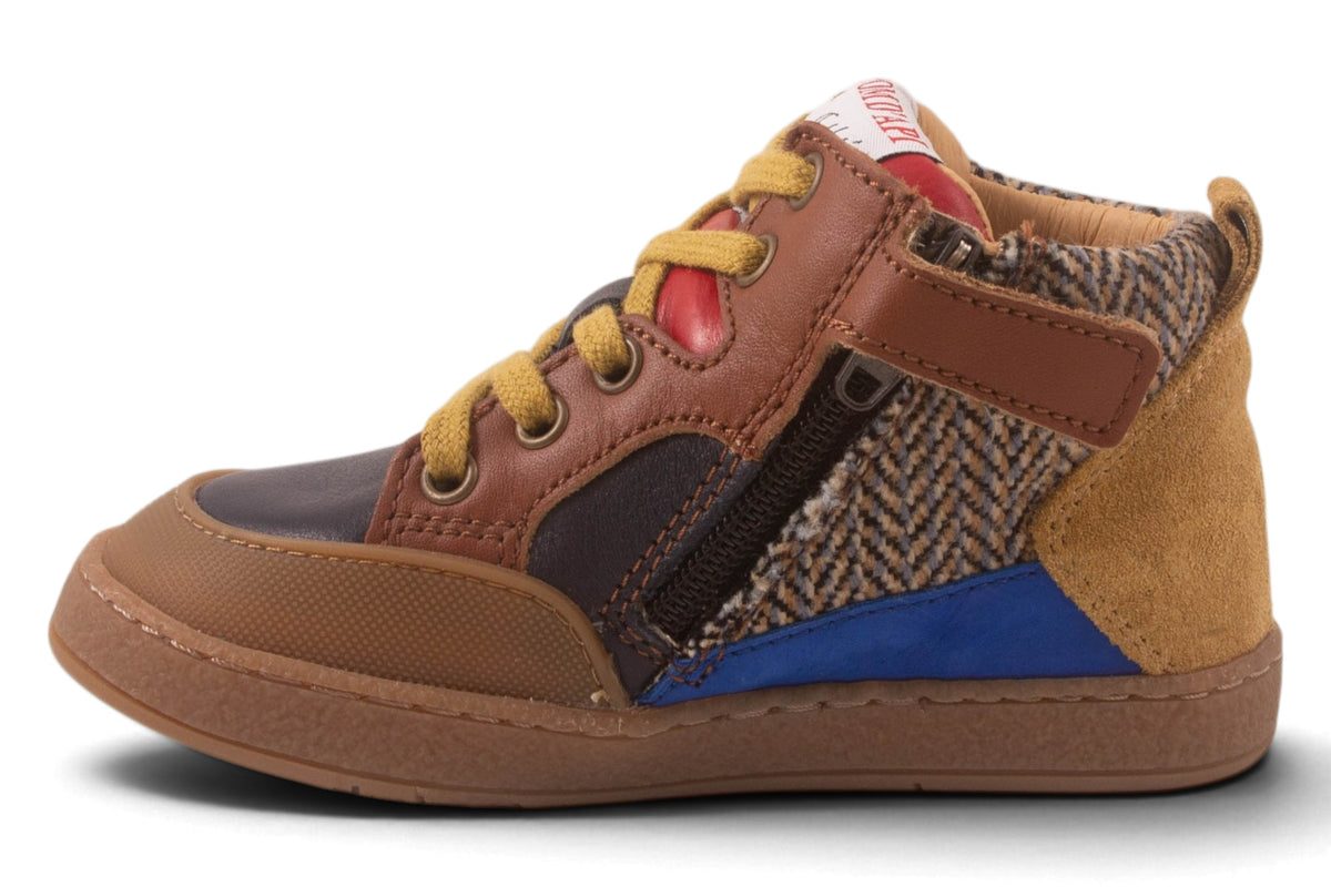 Rubber Tip Cognac Blauw Accent