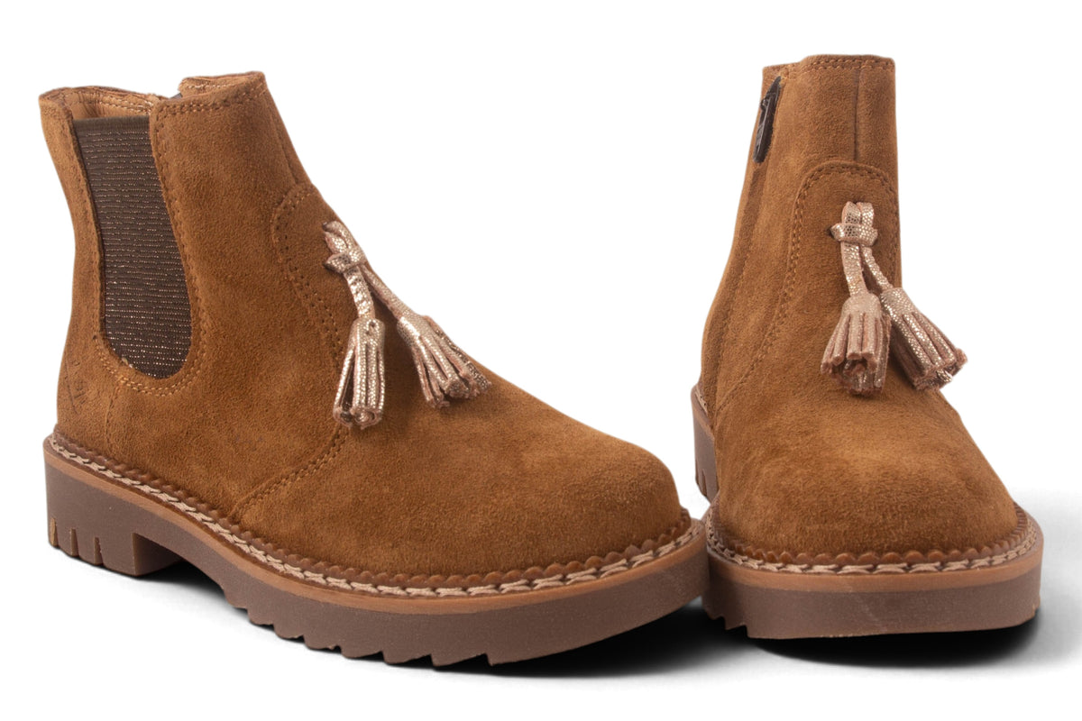 Bruin Nubuck Kwastjes Vooraan
