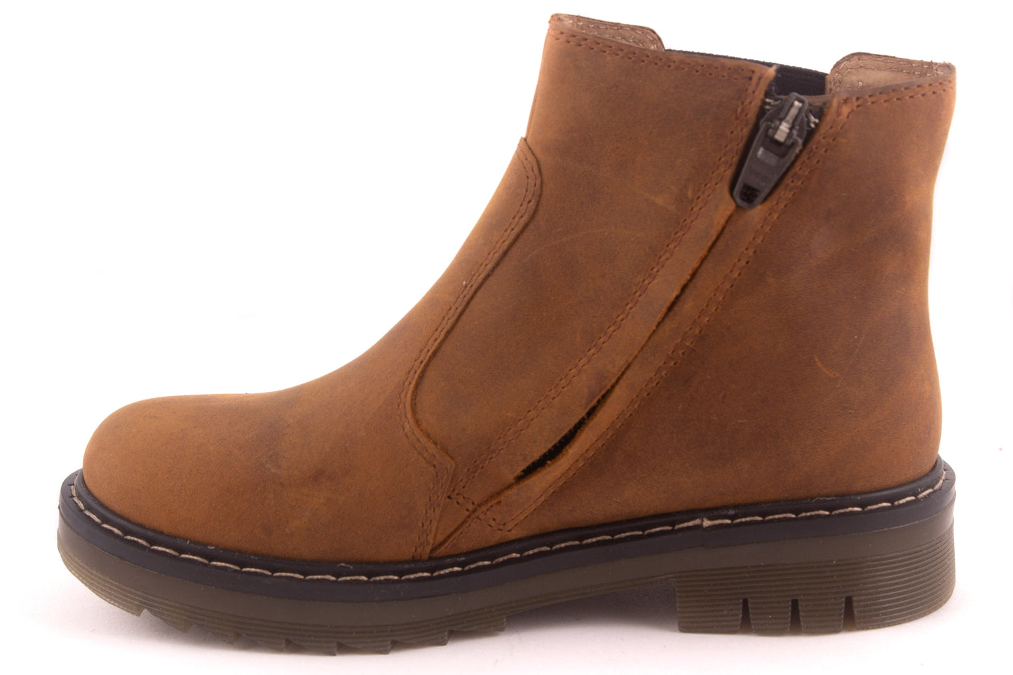 Laarsje Cognac Nubuck Stoere Zool