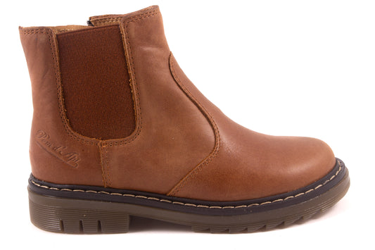 Laarsje Cognac Leder Stoere Zool