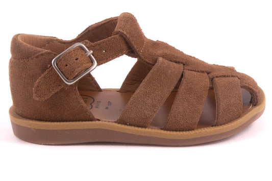 Sandaal Gesloten Cognac Nubuck