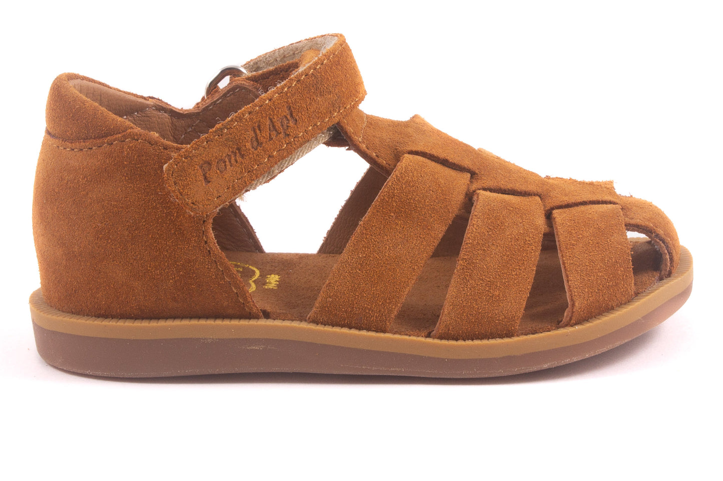Sandaal Gesloten Zachte Zool Cognac Nubuck